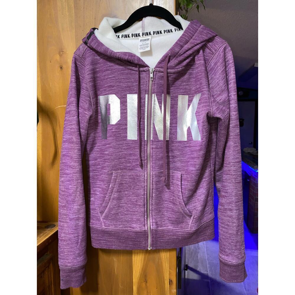 Victoria secret Pink full zip hoodie size‎ small petite jacket.